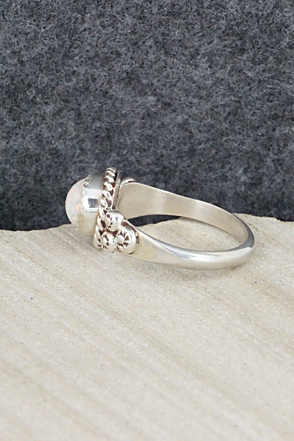 Opalite & Sterling Silver Ring - Freda Martinez - Size 9.5