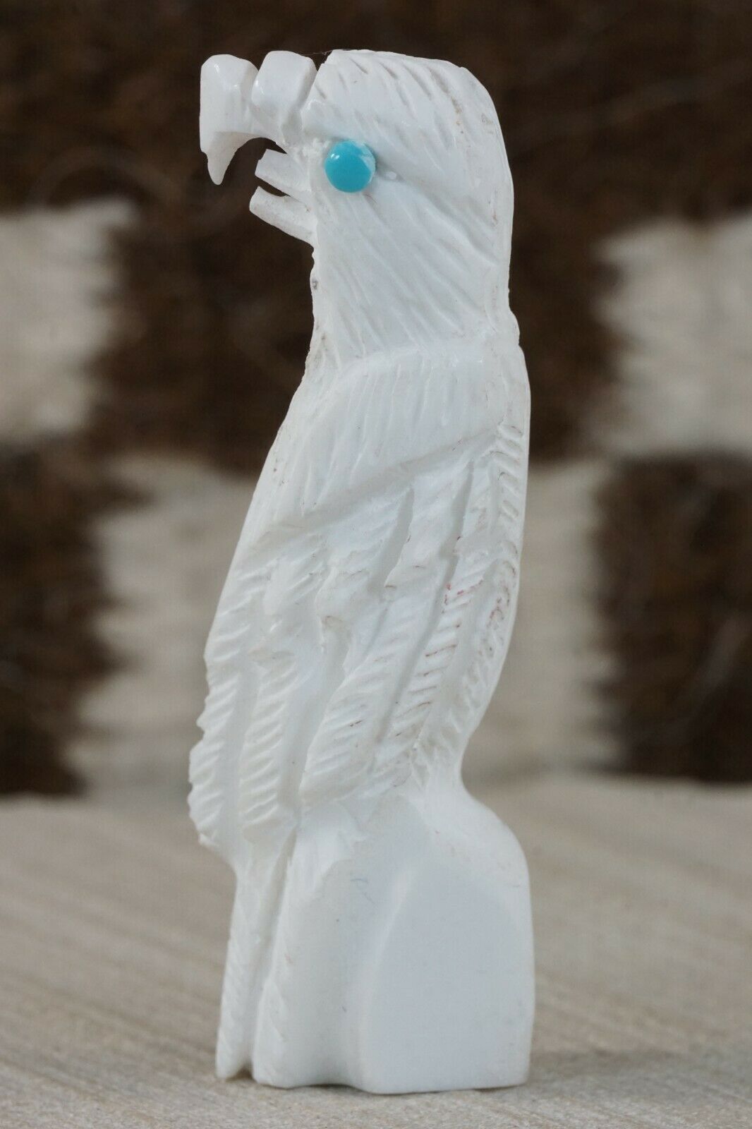 Eagle Zuni Fetish Carving - Lance Deysee - High Lonesome Trading