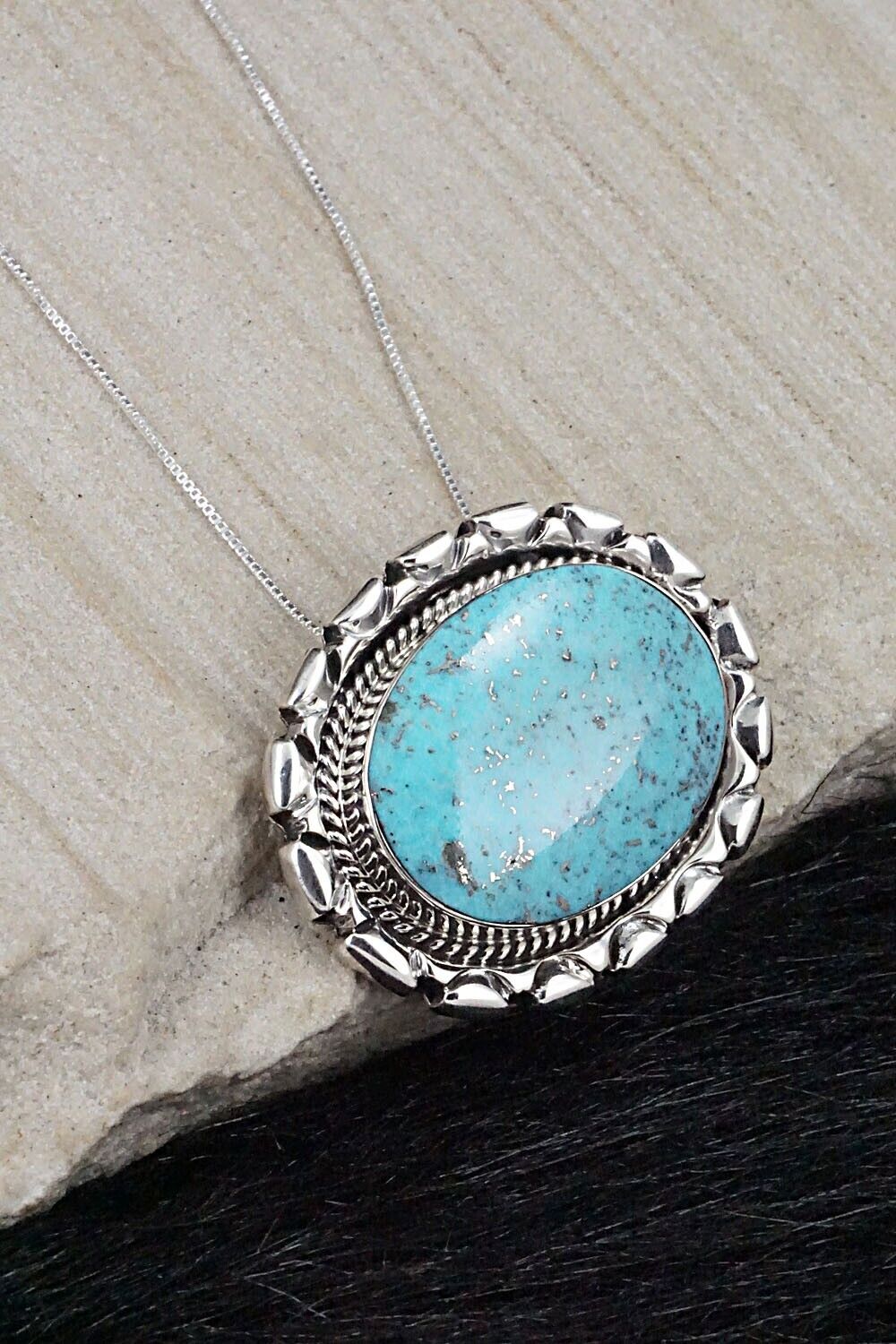 Turquoise & Sterling Silver Necklace - Jimson Belin