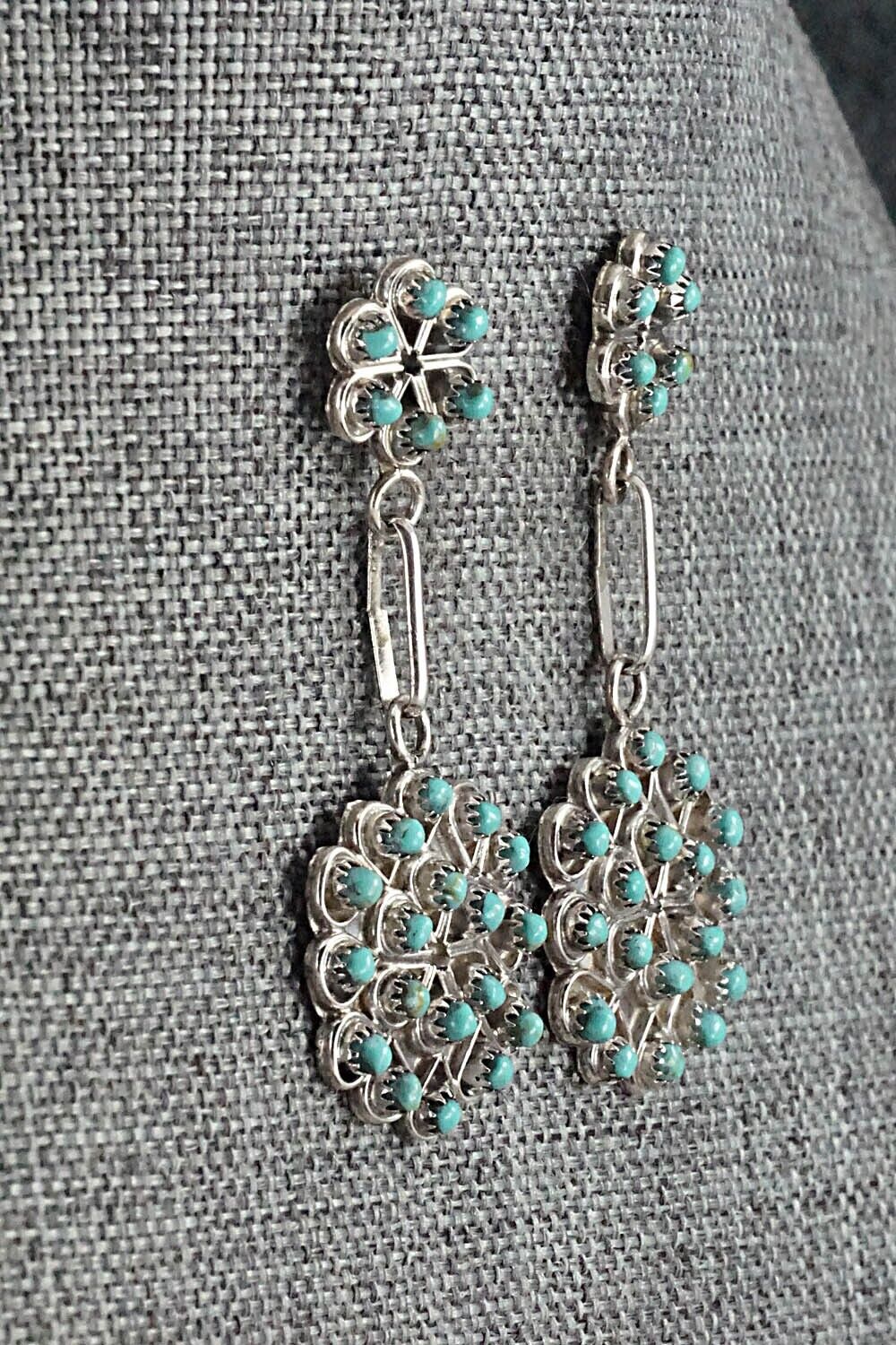 Turquoise & Sterling Silver Earrings - Jesse Johnson