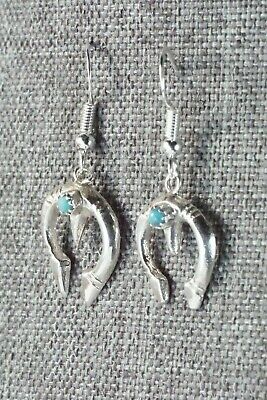 Turquoise and Sterling Silver Earrings - Lorriane Chee
