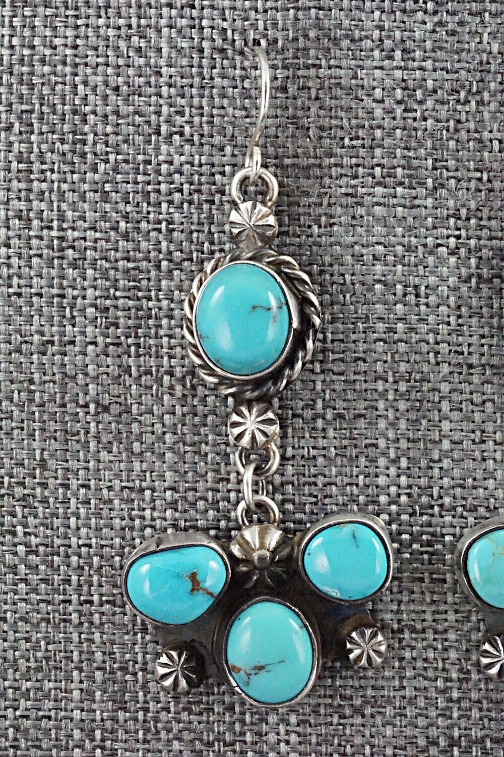 Turquoise & Sterling Silver Earrings - Wilson Dawes