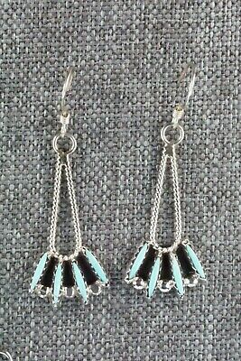 Turquoise & Sterling Silver Necklace and Earrings Set - Gerald Etsate - High Lonesome Trading