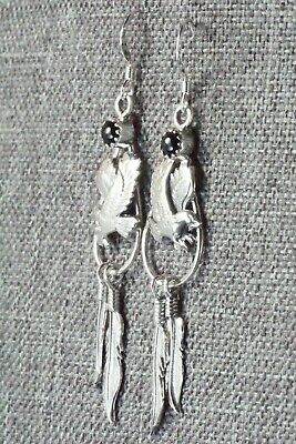 Onyx & Sterling Silver Earrings - Adelarae Yazzie