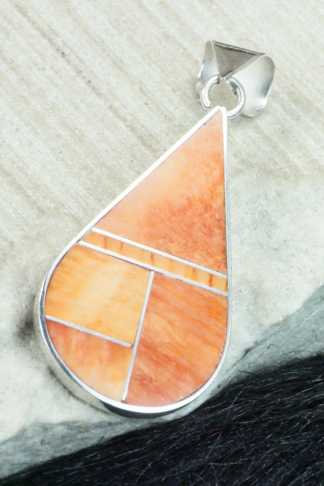 Spiny Oyster & Sterling Silver Pendant - Harold Smith