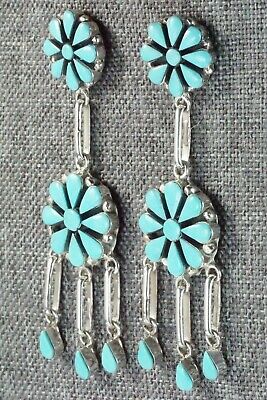 Turquoise & Sterling Silver Earrings - Arlo Kanteena