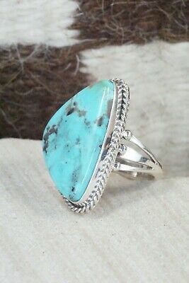 Turquoise & Sterling Silver Ring - Tom Dinesto - Size 6.5