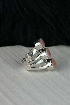 Navajo Pink Quartz and Sterling Silver Ring - Mike Smith - Size 6 - High Lonesome Trading