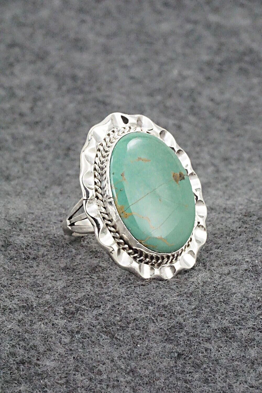 Turquoise & Sterling Silver Ring - Samuel Yellowhair - Size 7.5