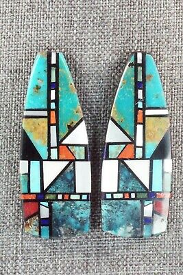 Multi Stone Inlay & Sterling Silver Earrings - Chris T. Nieto