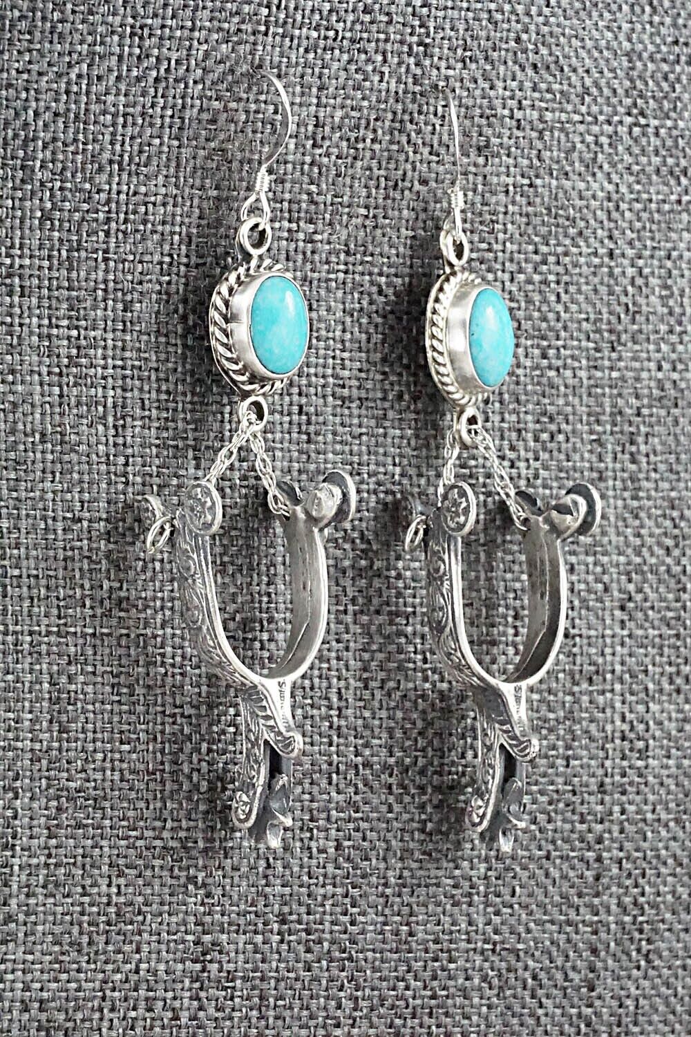 Turquoise & Sterling Silver Earrings - Annie Spencer