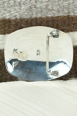 Turquoise & Sterling Silver Belt Buckle - Wilbert Muskett Sr.