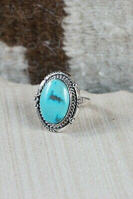 Navajo Turquoise & Sterling Silver Ring - Daniel Benally - Size 9