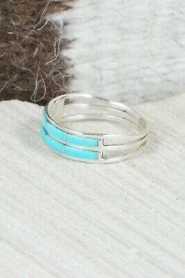 Turquoise & Sterling Silver Ring - Claresse Kylestewa - Size 9.75