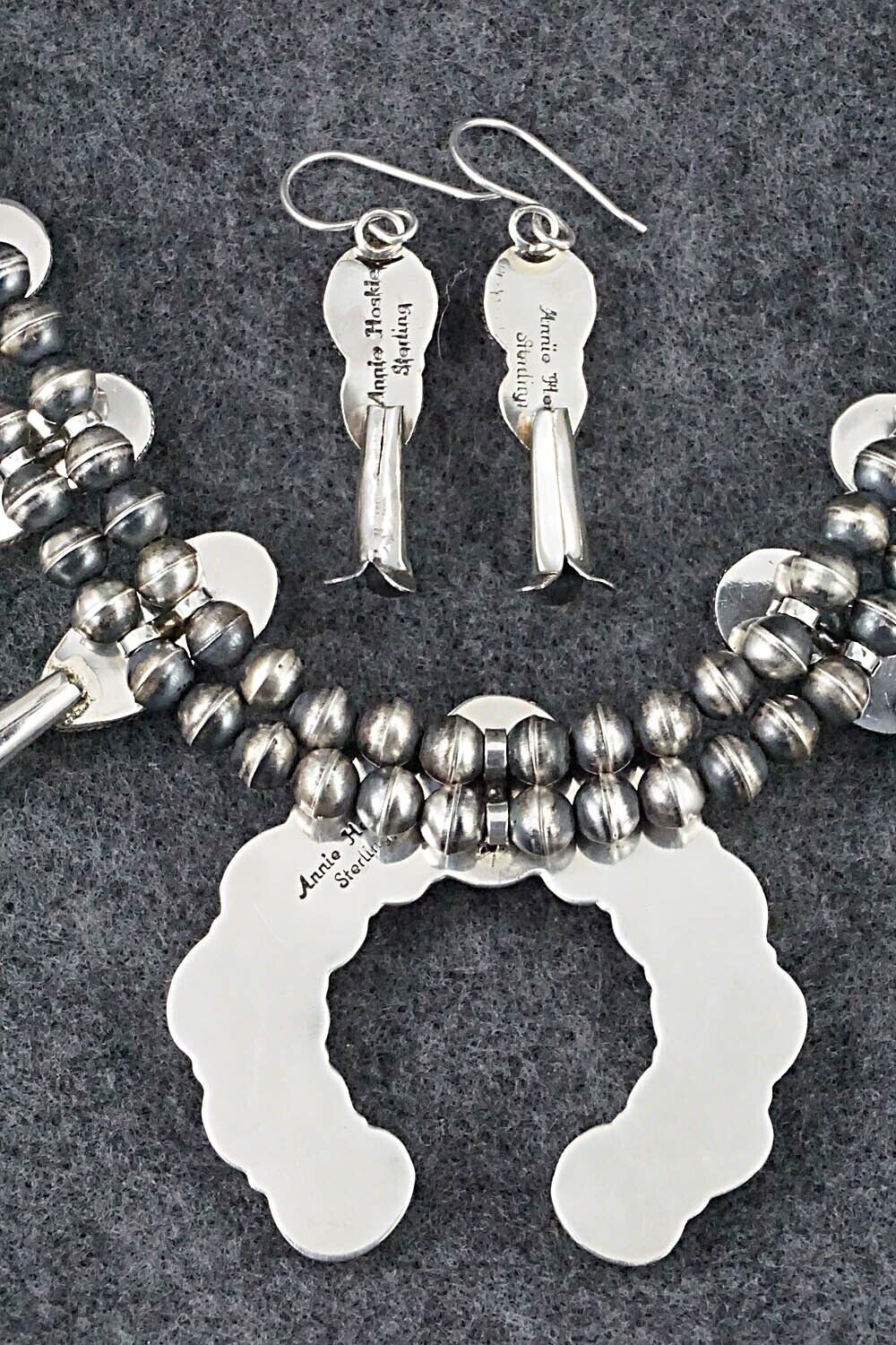 Turquoise & Sterling Silver Squash Blossom Set - Annie Haskie