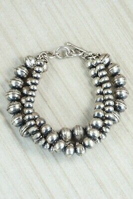 Sterling Silver Navajo Pearl Link Bracelet