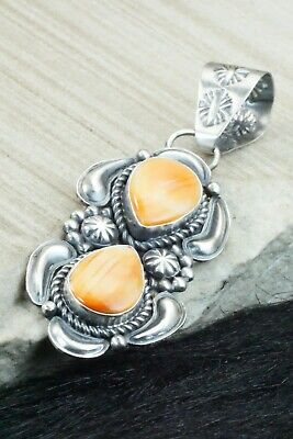 Spiny Oyster & Sterling Silver Pendant - Jeff James Jr.