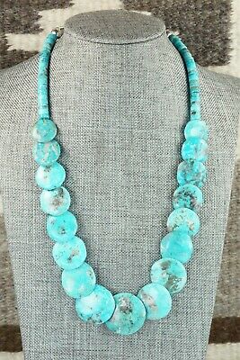Turquoise & Sterling Silver Necklace - Joe Garcia