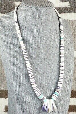 Wampum & Sterling Silver Necklace - Lupe Lovato