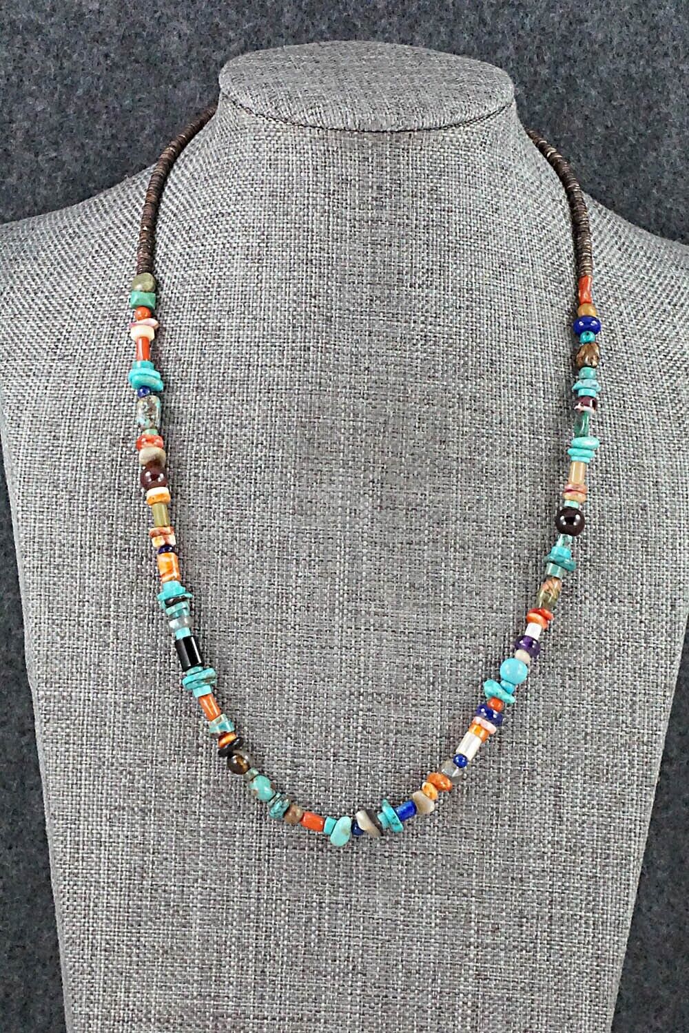 Multi Stone and Sterling Silver Necklace - Helen Tsosie