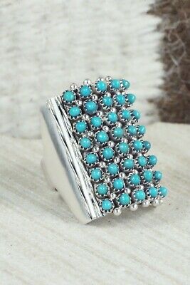 Turquoise & Sterling Silver Ring - Stephen Haloo - Size 9