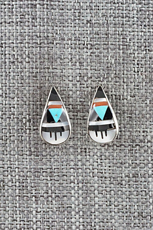 Multi Stone & Sterling Silver Earrings - Bernadette Boone