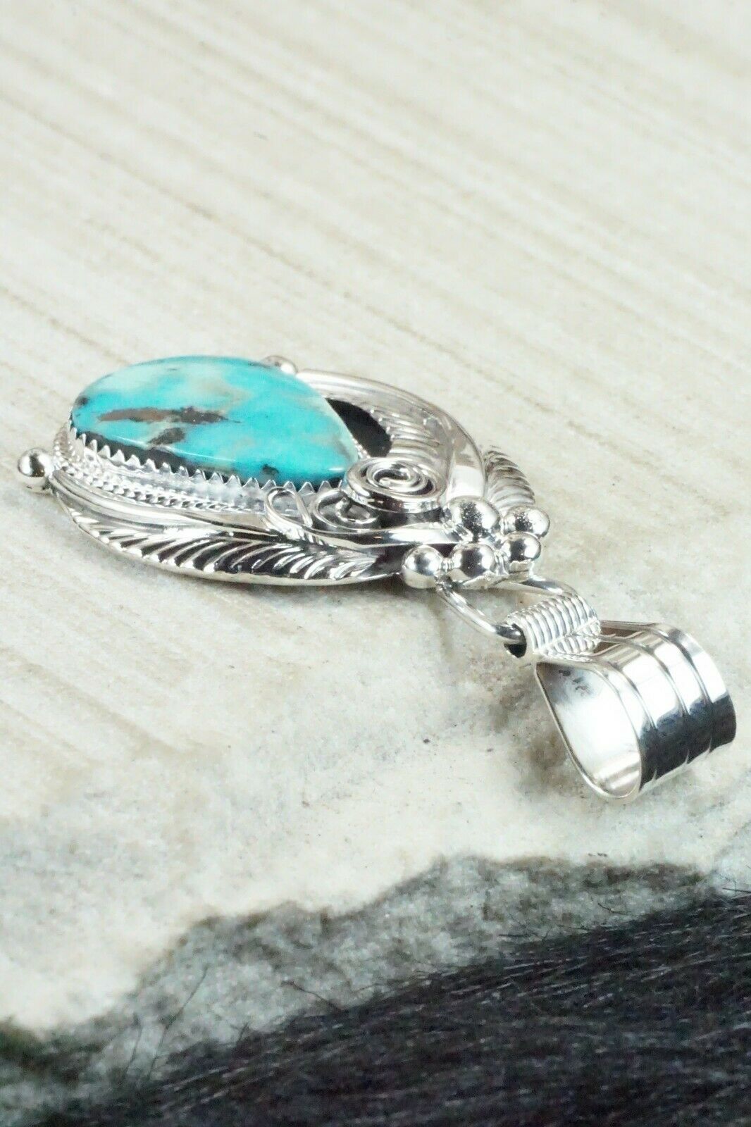 Turquoise & Sterling Silver Pendant - Davey Morgan