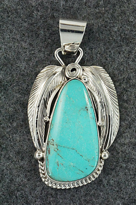 Turquoise & Sterling Silver Pendant - Davey Morgan