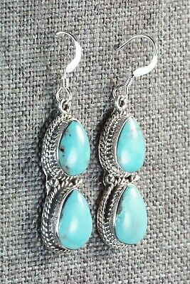 Turquoise & Sterling Silver Earrings - Verley Betone