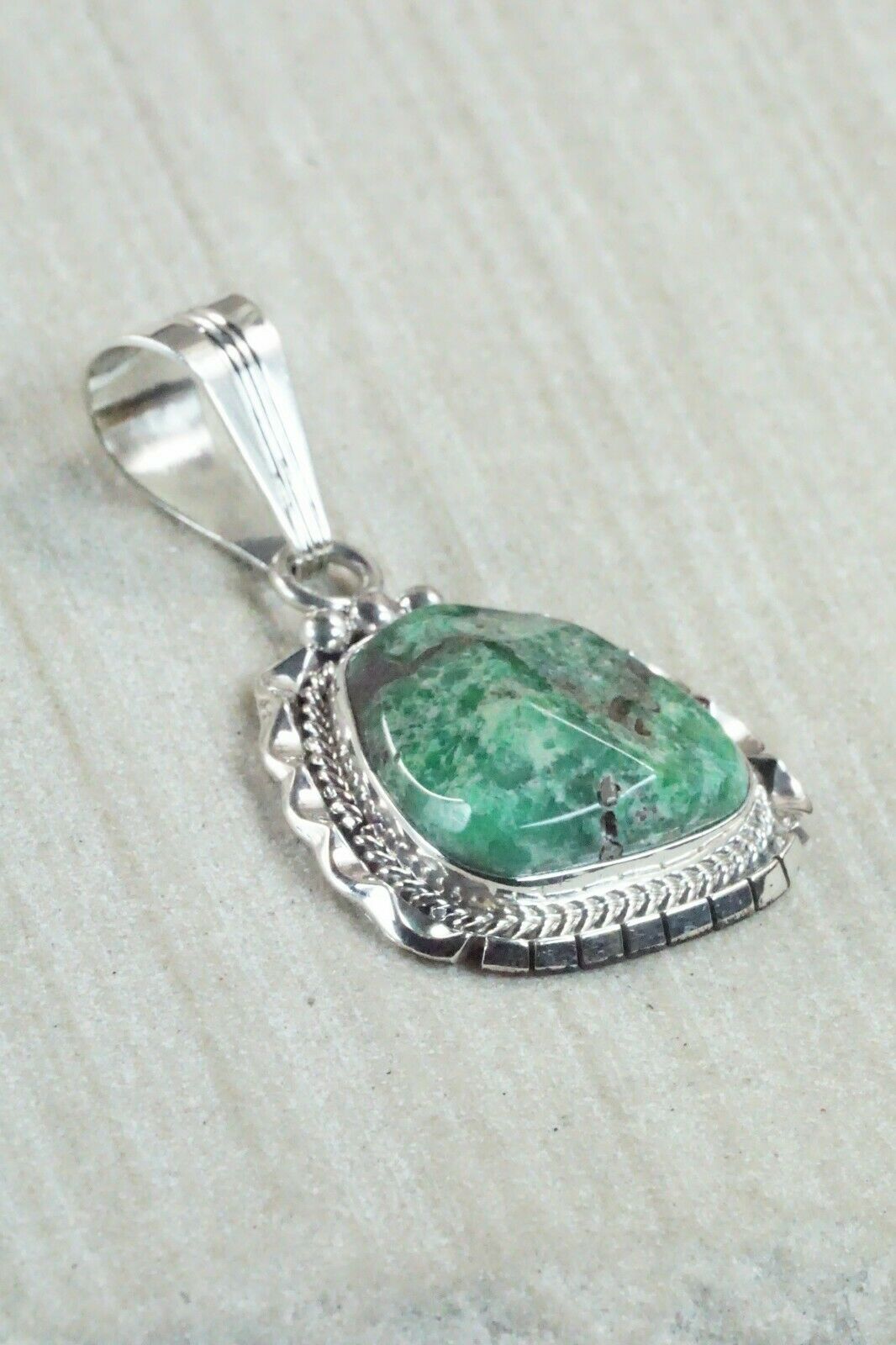 Turquoise & Sterling Silver Pendant - Samuel Yellowhair
