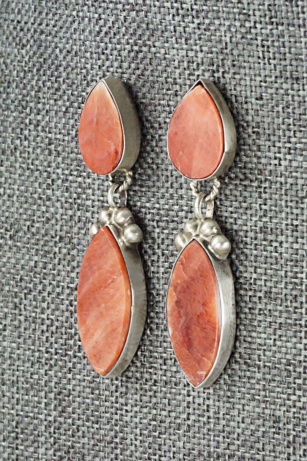 Spiny Oyster & Sterling Silver Earrings - Selina Warner