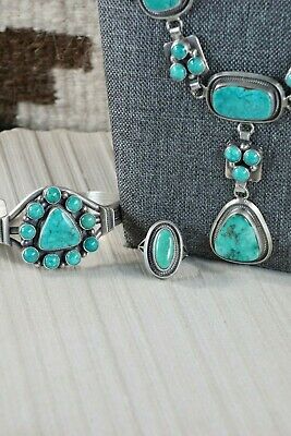 Navajo Turquoise & Sterling Silver Jewelry Set - Raymond Delgarito - High Lonesome Trading