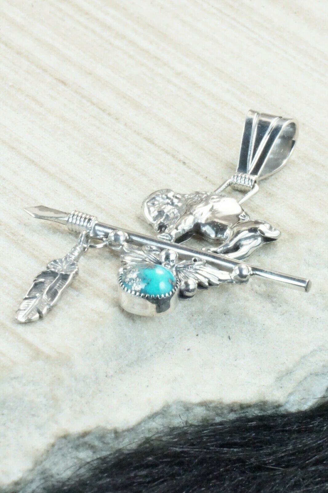 Turquoise & Sterling Silver Pendant - Davey Morgan