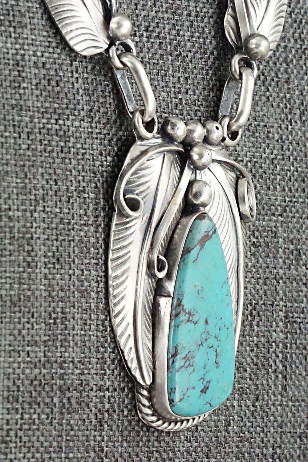 Turquoise & Sterling Silver Necklace - Davey Morgan