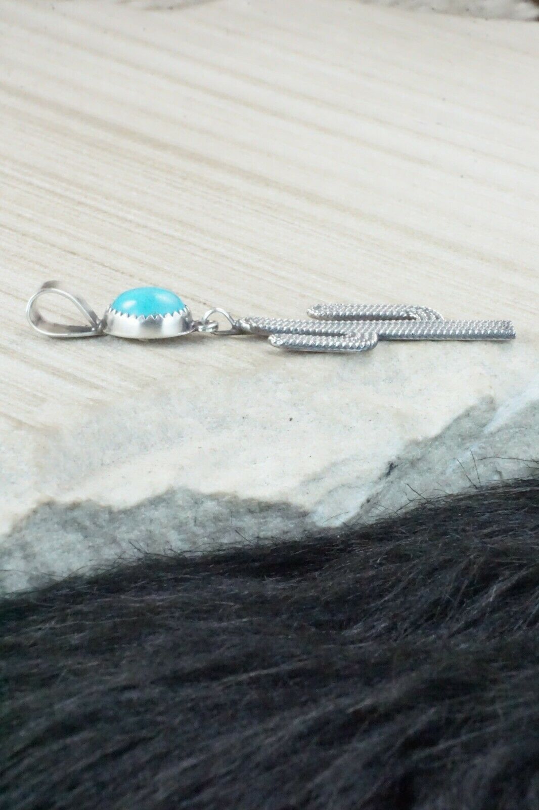 Turquoise and Sterling Silver Pendant - Annie Spencer