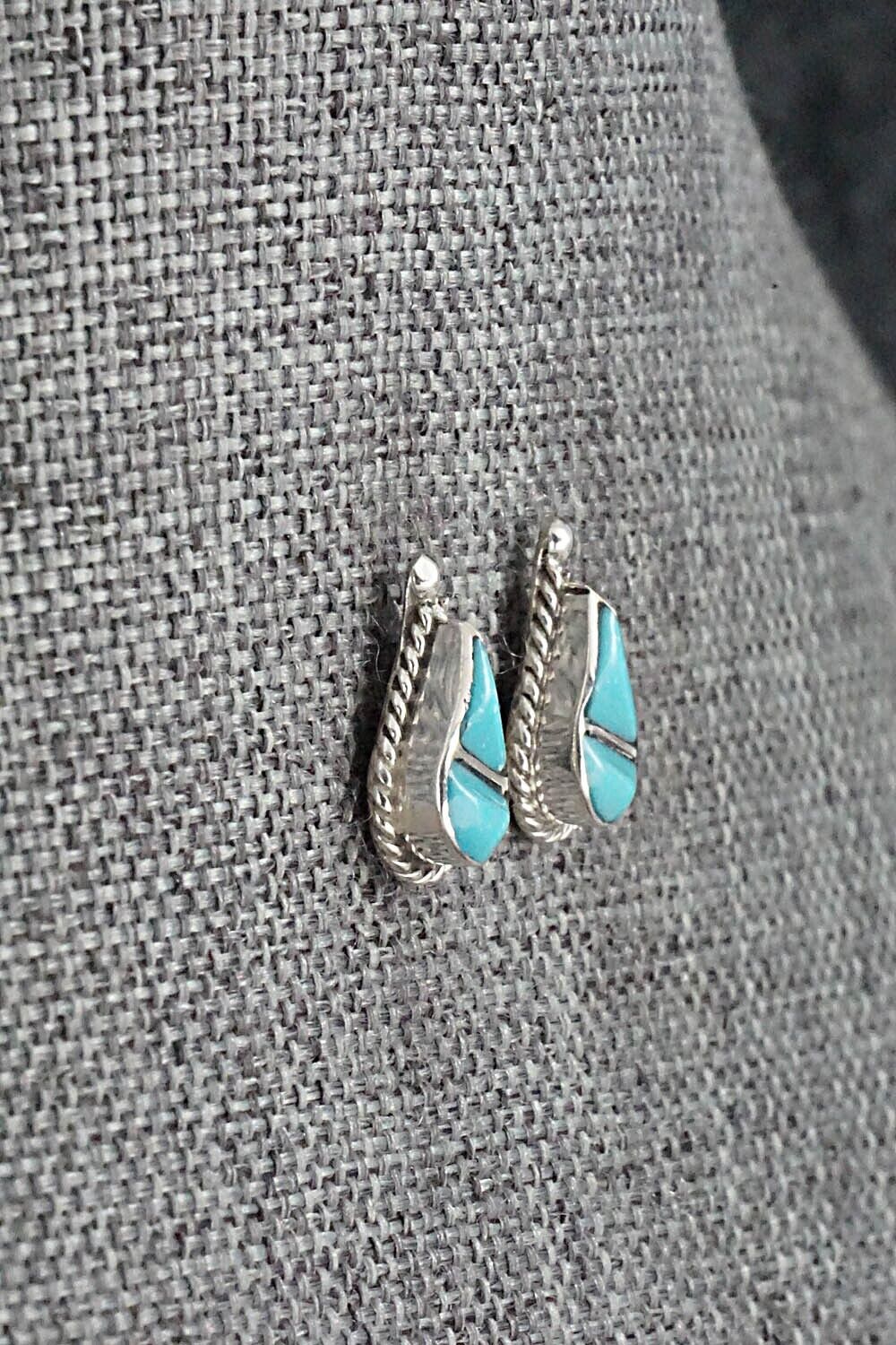 Turquoise & Sterling Silver Earrings - Gloria Tucson