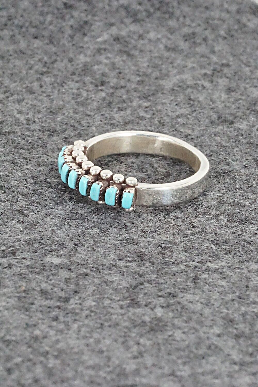 Turquoise & Sterling Silver Ring - Irma Unkestine - Size 6.25