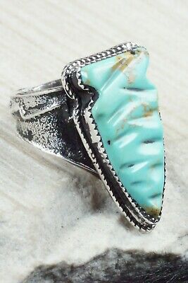 Turquoise and Sterling Silver Ring - Glenn Livingston - Size 11