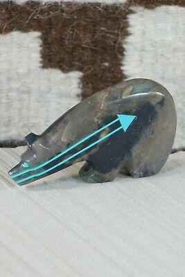 Bear Zuni Fetish Carving - Donovan Laiwakete - High Lonesome Trading
