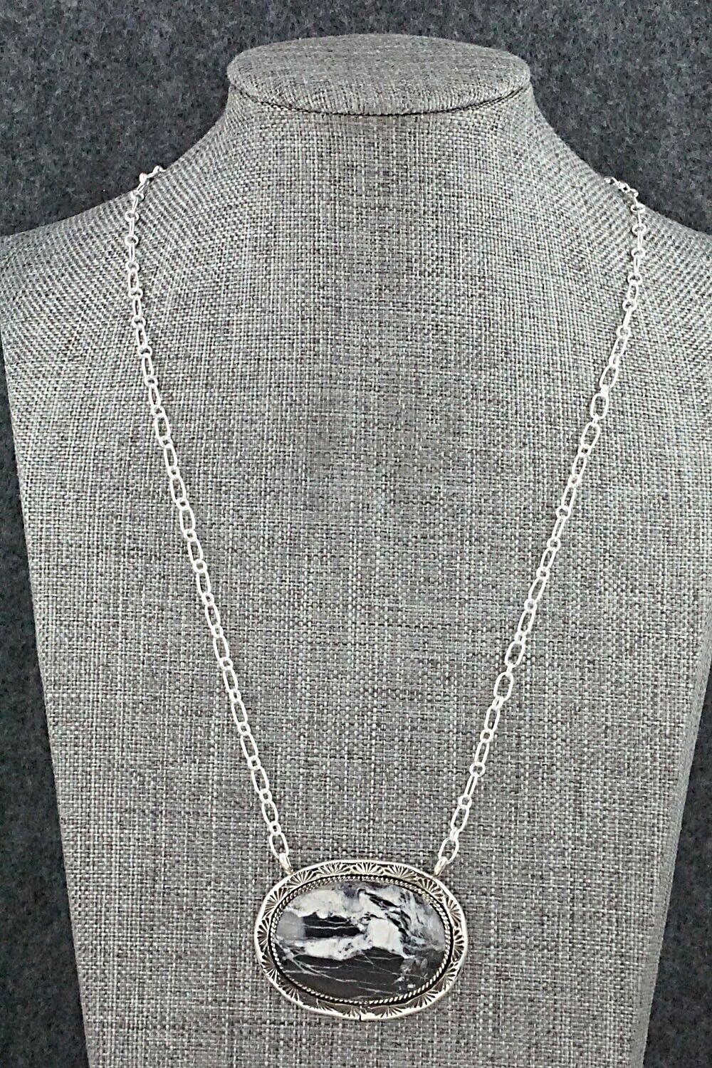 White Buffalo & Sterling Silver Necklace - Angela Ross