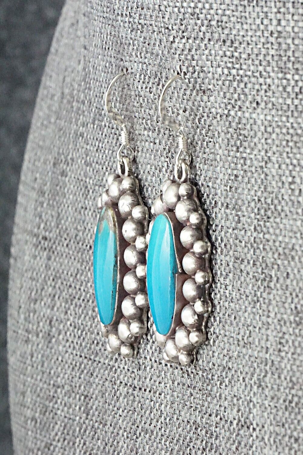 Turquoise & Sterling Silver Earrings - Freida Martinez