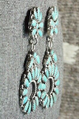 Turquoise and Sterling Silver Earrings - Zeita Begay