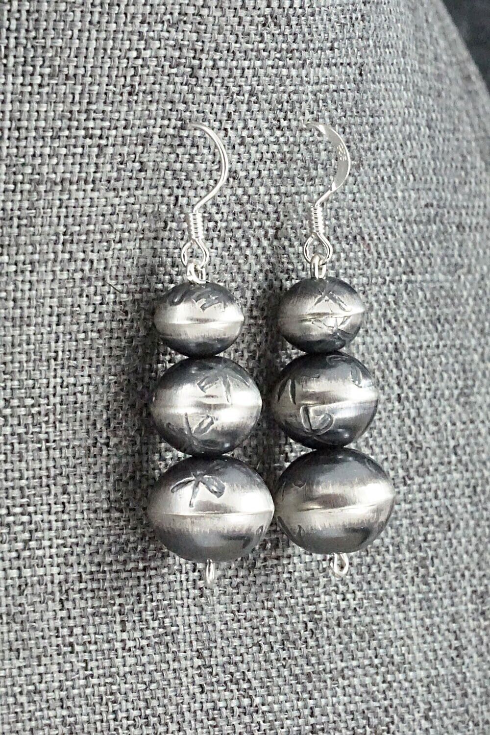 Navajo Pearl Sterling Silver Necklace Set - Preston Haley