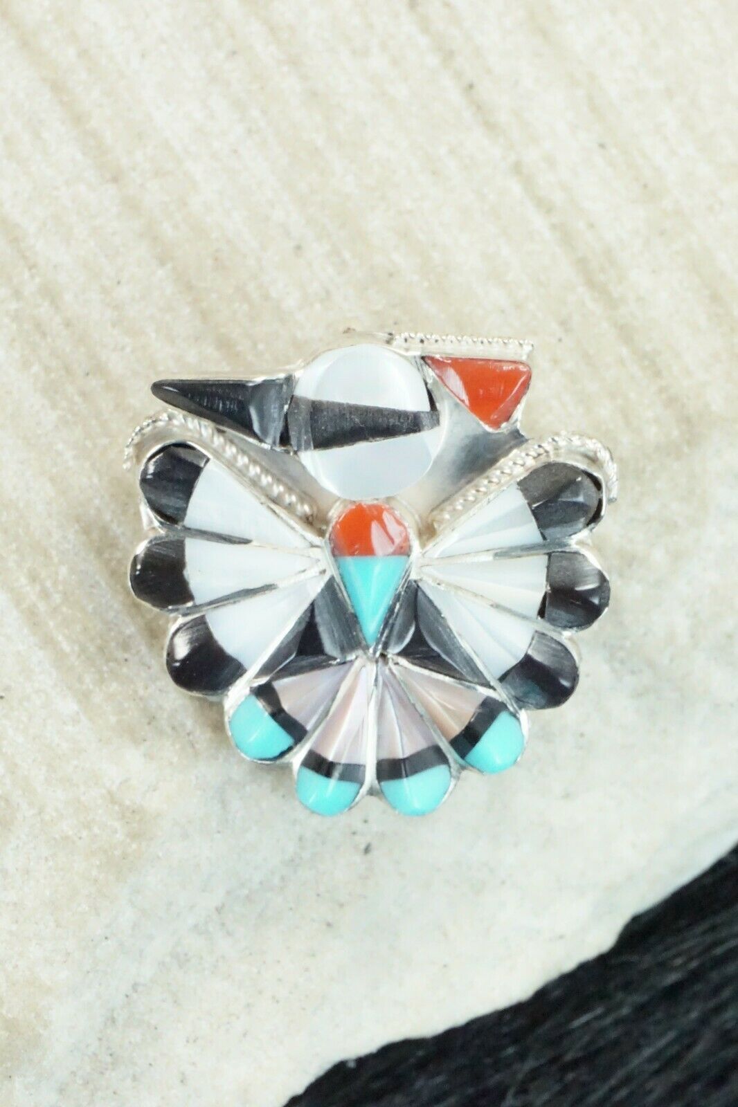 Multi Stone & Sterling Silver Pendant/ Pin - Sherry Nastacio