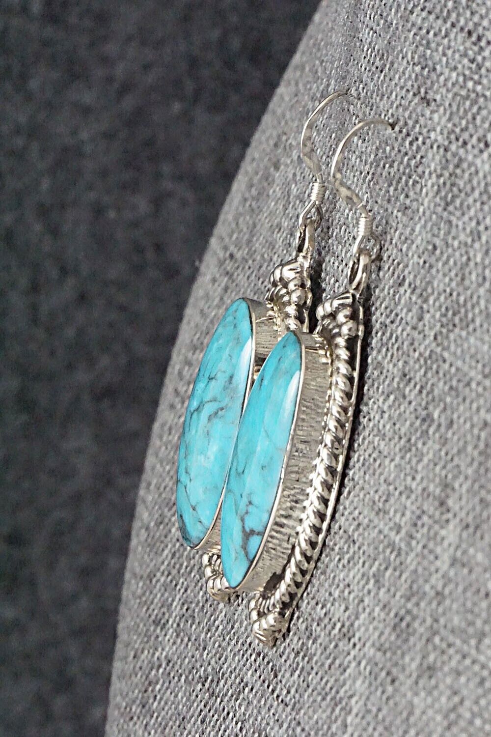 Turquoise & Sterling Silver Earrings - Gregg Yazzie