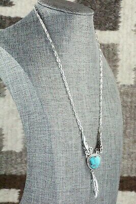 Turquoise & Sterling Silver Necklace - Lee Shorty