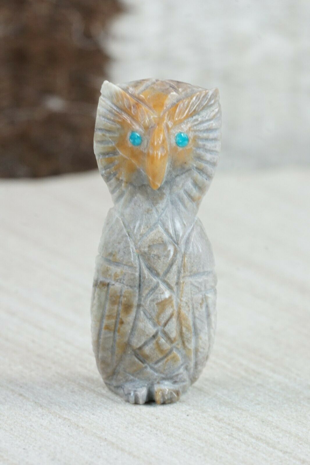 Owl Zuni Fetish Carving - Jonas Hastito