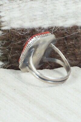 Spiny Oyster and Sterling Silver Ring - Selina Warner - Size 8