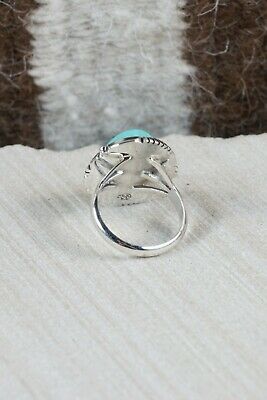 Navajo Turquoise & Sterling Silver Ring - Daniel Benally - Size 9