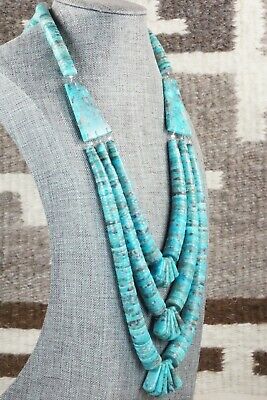Turquoise & Sterling Silver Necklace - Lupe Lovato